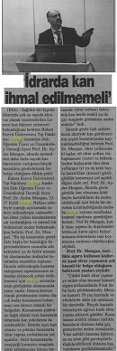 �drarda Kan �hmal Edilmemeli(�stanbul)
